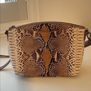 a new day Snakeskin Patterned Brown Crossbody Bag